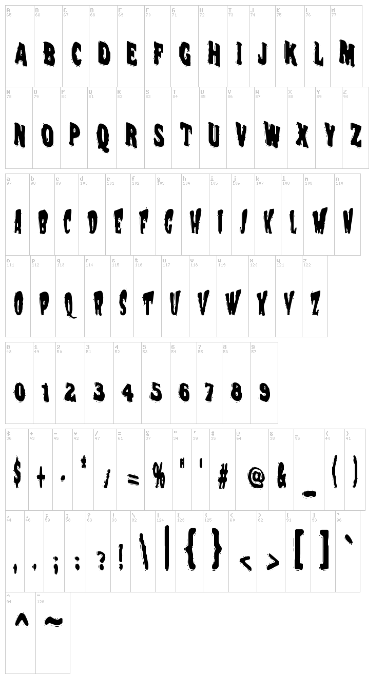 VTC Night of the dead corrupt font map